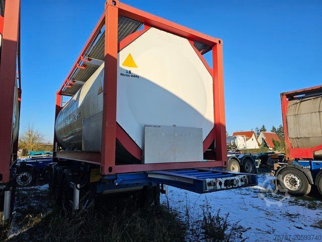 Swap body semitrailer SCHMITZ CARGOBULL 20" Tankconatinerchassis + Tankcontainer