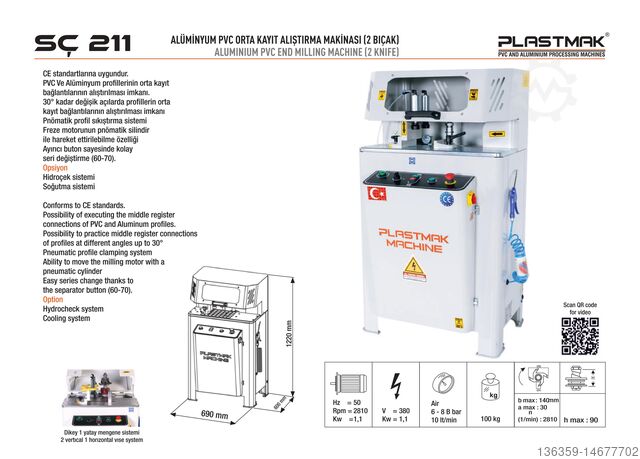 Lapping machine PLASTMAK PVC PROCESSING MACHINES COMPANY SÇ 211