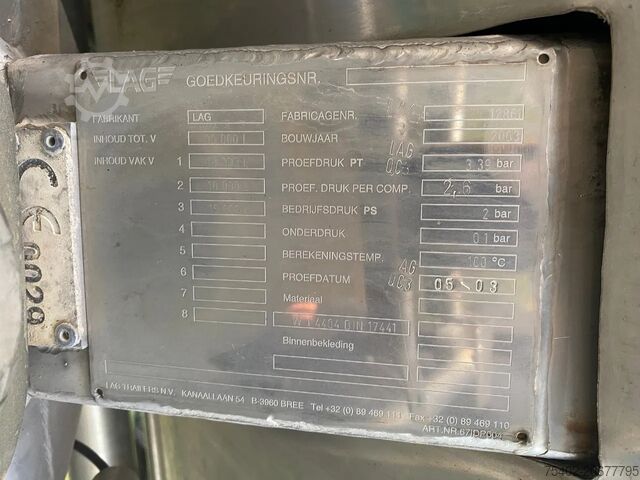 Tank LAG O-3-39 T Food Tank / 35000 LT / 3 compartments ...