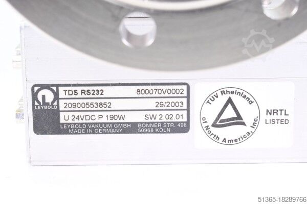 Turbomolekularpumpe mit externem Frequenzumrichter Leybold 800002V2236