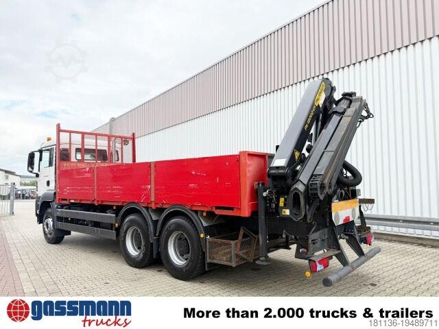 Vrachtauto met open laadbak MAN TGS 33.400 6x4 BB, Navi, Heckkran PK18002-EH C,
