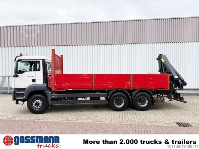 Vrachtauto met open laadbak MAN TGS 33.400 6x4 BB, Navi, Heckkran PK18002-EH C,