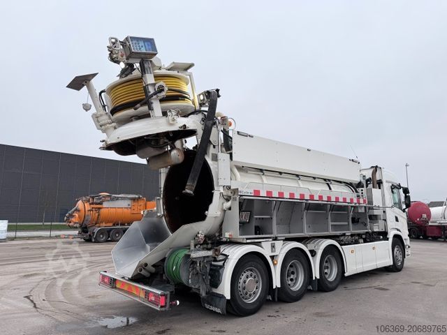 Vakuumtanktankvogn SCANIA G500 8x4*4 Bucher Recycler 414
