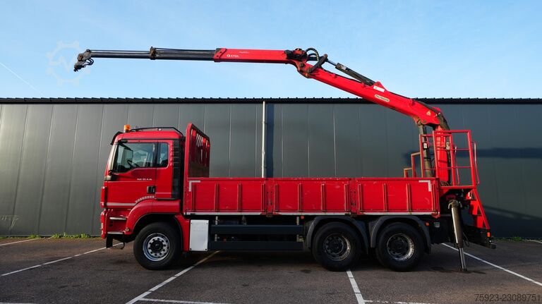  MAN TGS 33.440 6x4 open box with Palfinger crane