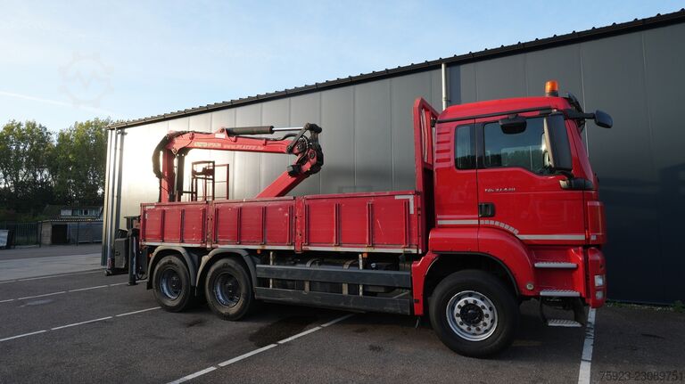  MAN TGS 33.440 6x4 open box with Palfinger crane