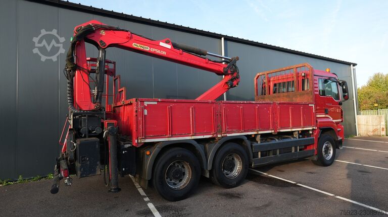  MAN TGS 33.440 6x4 open box with Palfinger crane