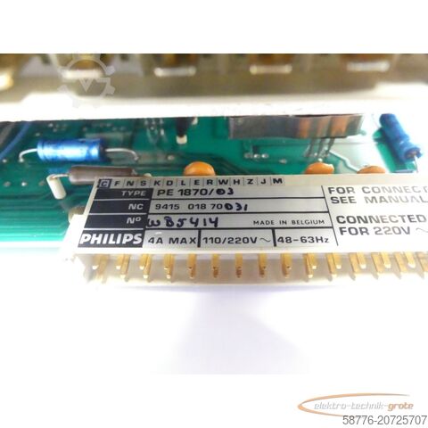 Philips Komponente Philips PE 1870 / Stromversorgung E-Stand: B