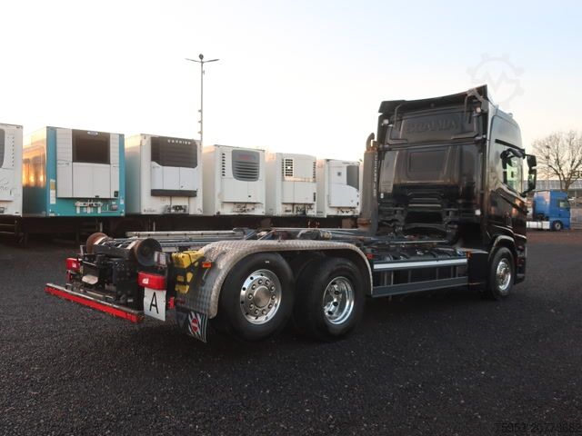 Roll-off tipper truck Scania R 500 6x2/4 NGS Lenkachse Meiller Leder Vollluft