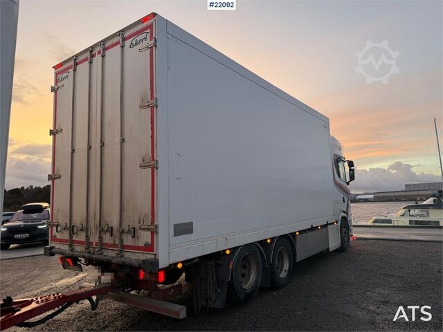 Walizka Scania S650 6x2 box truck w/ Ekeri 4 axle box trailer w/