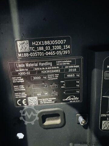 Diesel truckar Linde H 30 D-02 EVO 3B Triplex Teilkabine ZVG