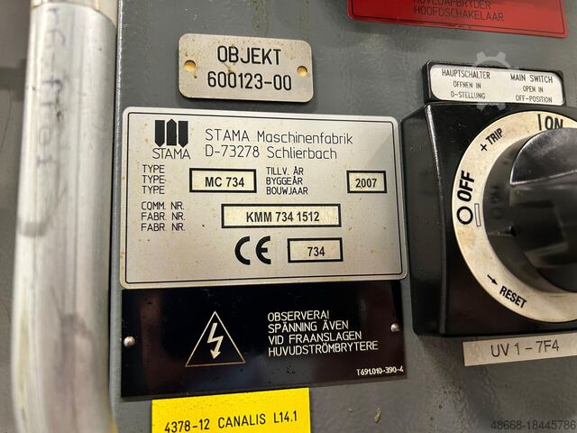 φρέζα κέντρου μηχανικής κατεργασίας Stama MC 734/MT