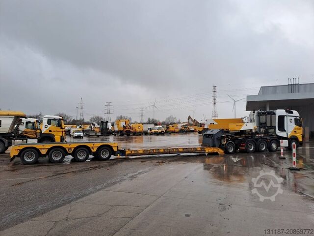 Zware belasting Mercedes-Benz 4158LS 8x4 + Euro Mega 1+4 (Low hour readings)