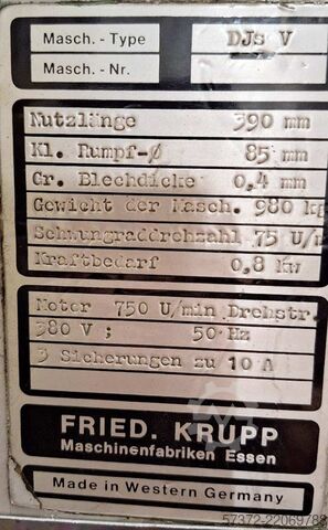 Rondfelsenmachine Krupp DJs V