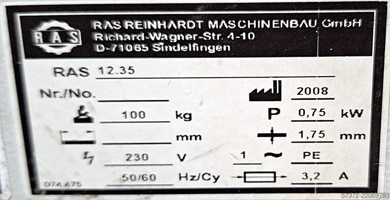 Flaangeermachine RAS 12.35