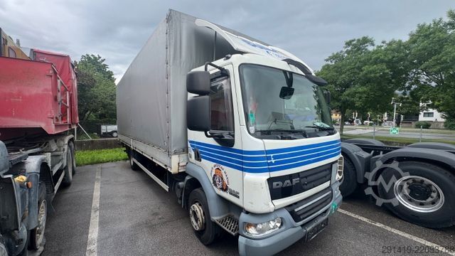 Plattewagen met zeil DAF LF45.220 4x2 Euro 4 Pritsche Plane Bj 2008