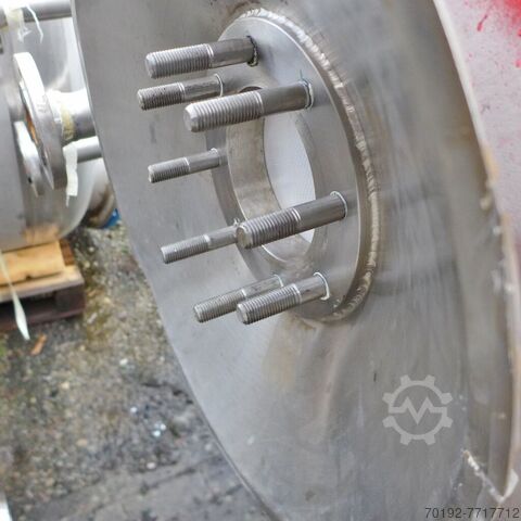 3690 liter verwarmbare/koelbare reactor van V4A met balkroerwerk  