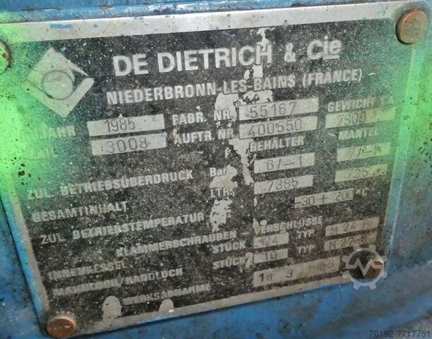 7385 liter De Dietrich geëmailleerde reactor CE 6300  