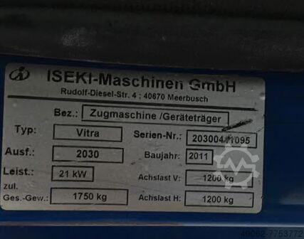 Spazzatrice a vuoto Iseki Vitra 2030