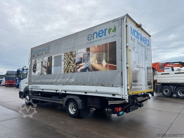 Gardinsidad skåpbil MERCEDES-BENZ ATEGO 818 * MOTORBREMSE * LBW BÄR 1t * KAMERA *