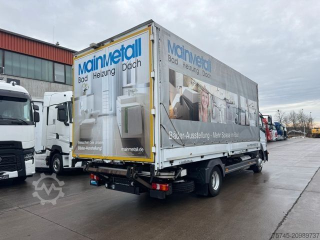 Gardinsidad skåpbil MERCEDES-BENZ ATEGO 818 * MOTORBREMSE * LBW BÄR 1t * KAMERA *