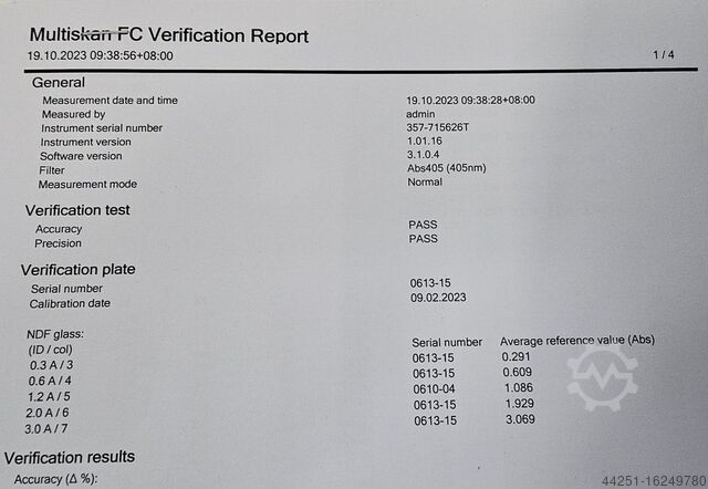 Fotometer voor microtiterplaten Thermo Fisher Scientific 357