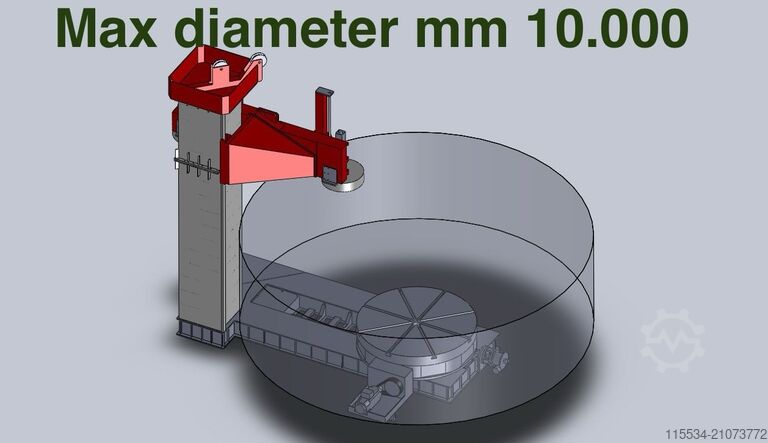 Verticale draaibank van 3.000 tot 10.000 mm aepi 