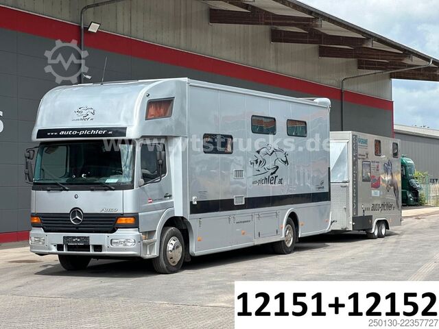 Kreaturvogn MERCEDES-BENZ Atego 1218L Pferdetransporter + Gimmel Anh.