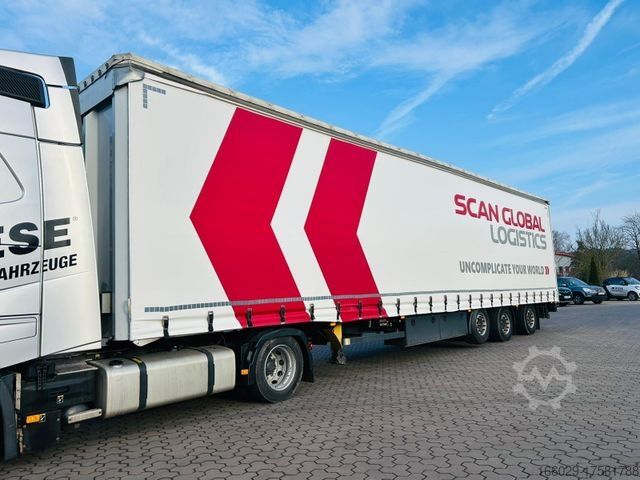 Otevřený návěs s plachtou Mega Gabelstaplertransporter Ladebordwand9t