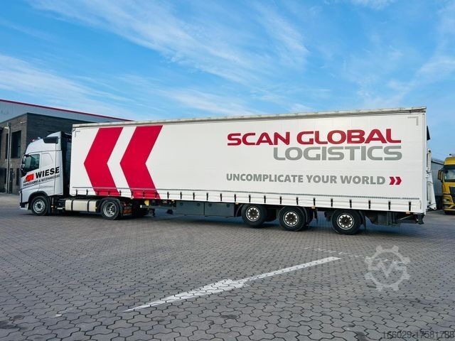 Otevřený návěs s plachtou Mega Gabelstaplertransporter Ladebordwand9t