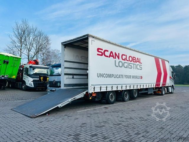 Otevřený návěs s plachtou Mega Gabelstaplertransporter Ladebordwand9t