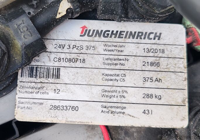 Sztaplarki paletowe Jungheinrich EJC212 3.6m/ 2018yy/ 1574mh