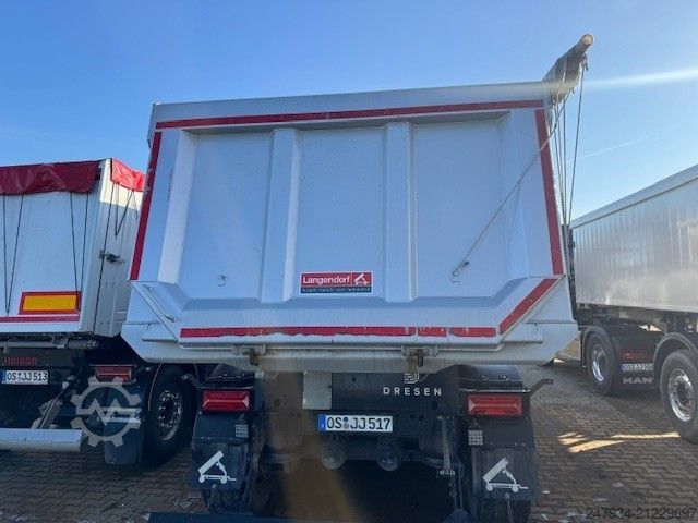 Tipper semitrailer LANGENDORF SKS HS 24 SAF Trommel Stahl 4/5mm ASH 1,2-1,38m