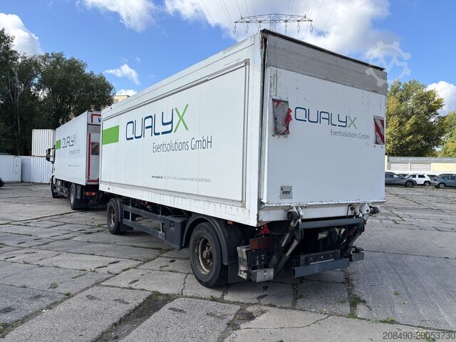 Koffer-aanhangwagen doorlader, 2 ton laadklep Schlumbohm und Rohde Koffer