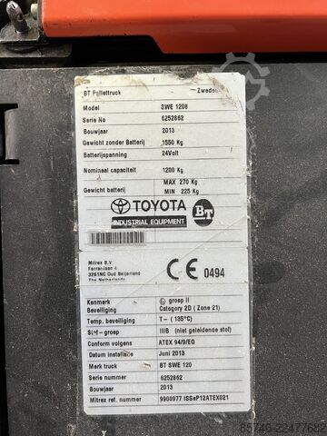 SWE 120 S * Atex EX * Mitrex 2D / Zone 21 !! NYT batteri !! BT SWE 120 S * Atex EX * Mitrex 2D / Zone 21 !! NEW battery !!