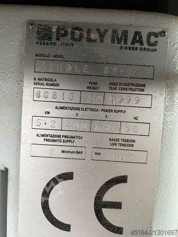 Formteilkantenanleimmaschine Polymac Single 89 N