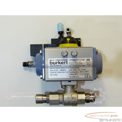 Componente Bürkert Buerkert SC15-6 / SC00015-6U F03F05-N-DS-11 AU Pneumatischer Schwenkantrieb 214529