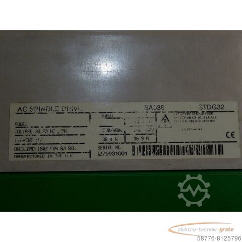 Component Control Techniques SA038 SPINDAX AC Spindle Drive