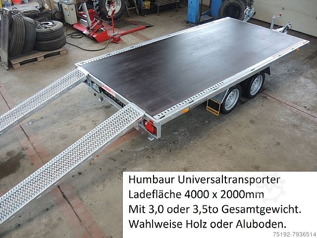 Humbaur Universal 3000 Holzboden  3,0to  Fahrzeugtransporter Ladefläche 400 x 203cm