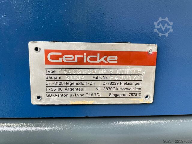 Gericke tip N450X800 MK2 Nibbler din oțel inoxidabil / oțel moale GERICKE N450X800 MK2