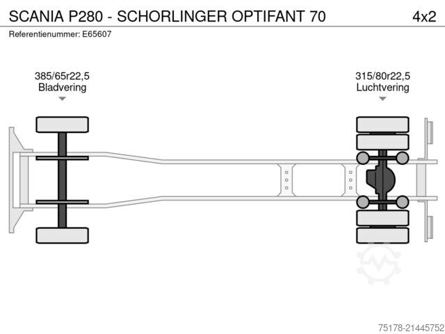 Varredora de rua SCANIA P280 - SCHORLINGER OPTIFANT 70
