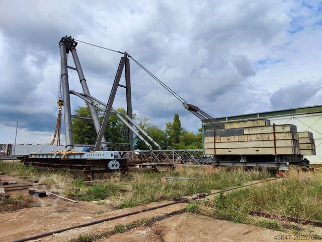 Suwnica bramowa szynowa, dźwig nadbrzeżny rzeczny  