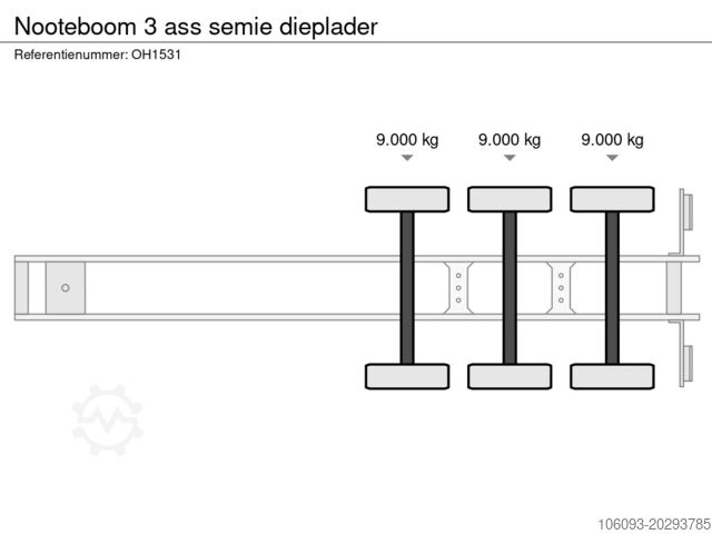 Tieflader Nooteboom 3 ass semie dieplader