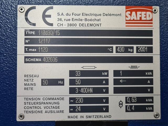 Durchlaufofen / Lötofen SAFED 11 Bd 30/15