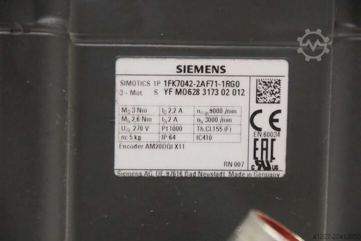 Servomotor Siemens 1FK7042-2AF71-1RG0