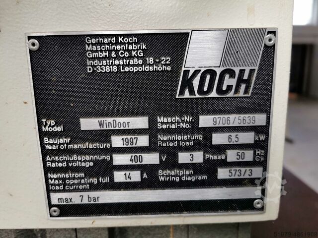Boormachine met inlegwerk Koch WinDoor / incomplete / for spare parts