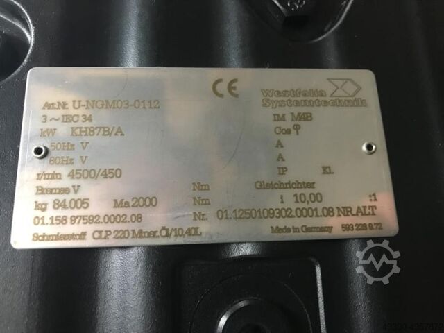 Servomoteur synchrone avec frein d'arrêt et réducteur, ; motoréducteur, moteur électrique, motoréduc LUST LTI DRIVES LSK-190-7-30-560 T1,P,KK,1R