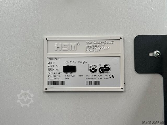 Dikey balya makineleri HSM V-Press 1160 HSM V-Press 1160 Plus