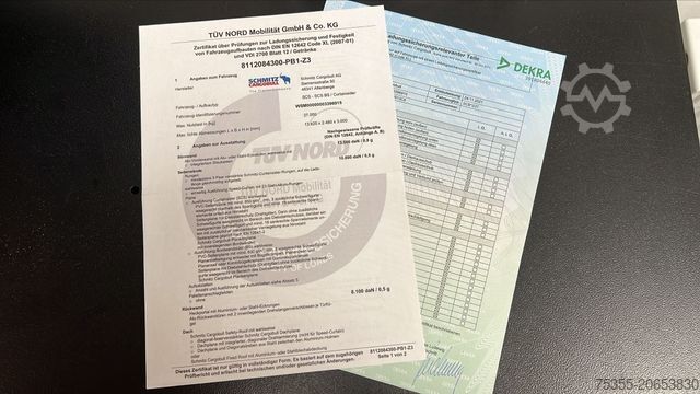 Open oplegger met zeil SCHMITZ CARGOBULL SCS24/L 13.62 E B 1.Hand Liftachse Edscha Portal