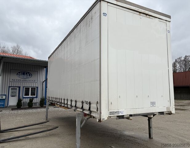 Byt kaross mot plattform och presenning Krone Jumbo 3m Innenhöhe Hubdach Edscha