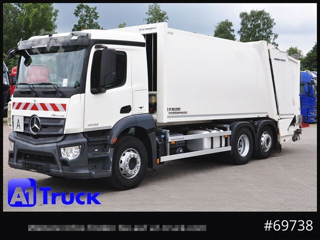 Vuilniswagen MERCEDES-BENZ Antos 2532 Faun Powerpress II Zöller Detla 2301,
